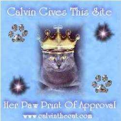 Calvin's Pawprint of Approval Award