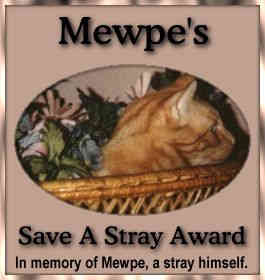 Mewpe Award For Saving Strays