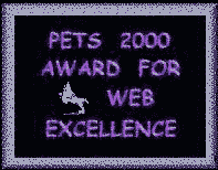 Pets2000 Award For Website Excellence
